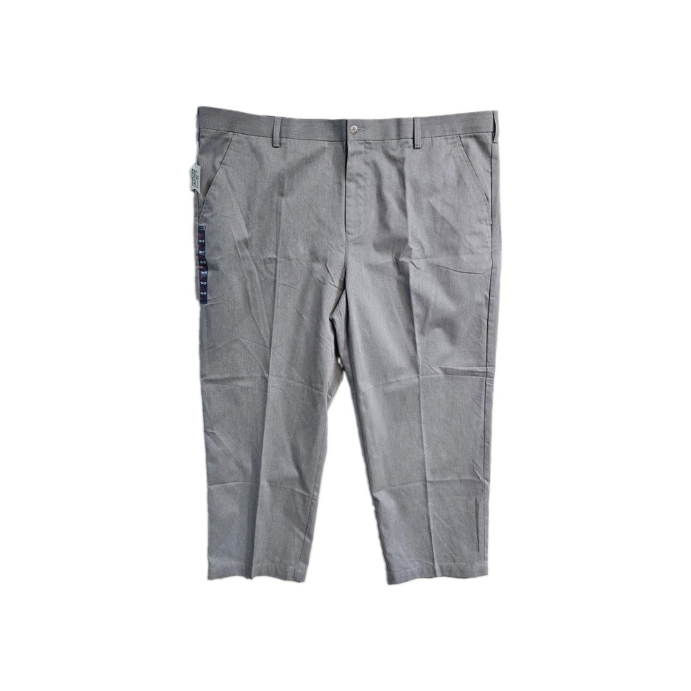NWT Croft & Barrow Classic Fit Gray Khaki Pants Mens Size 50x29